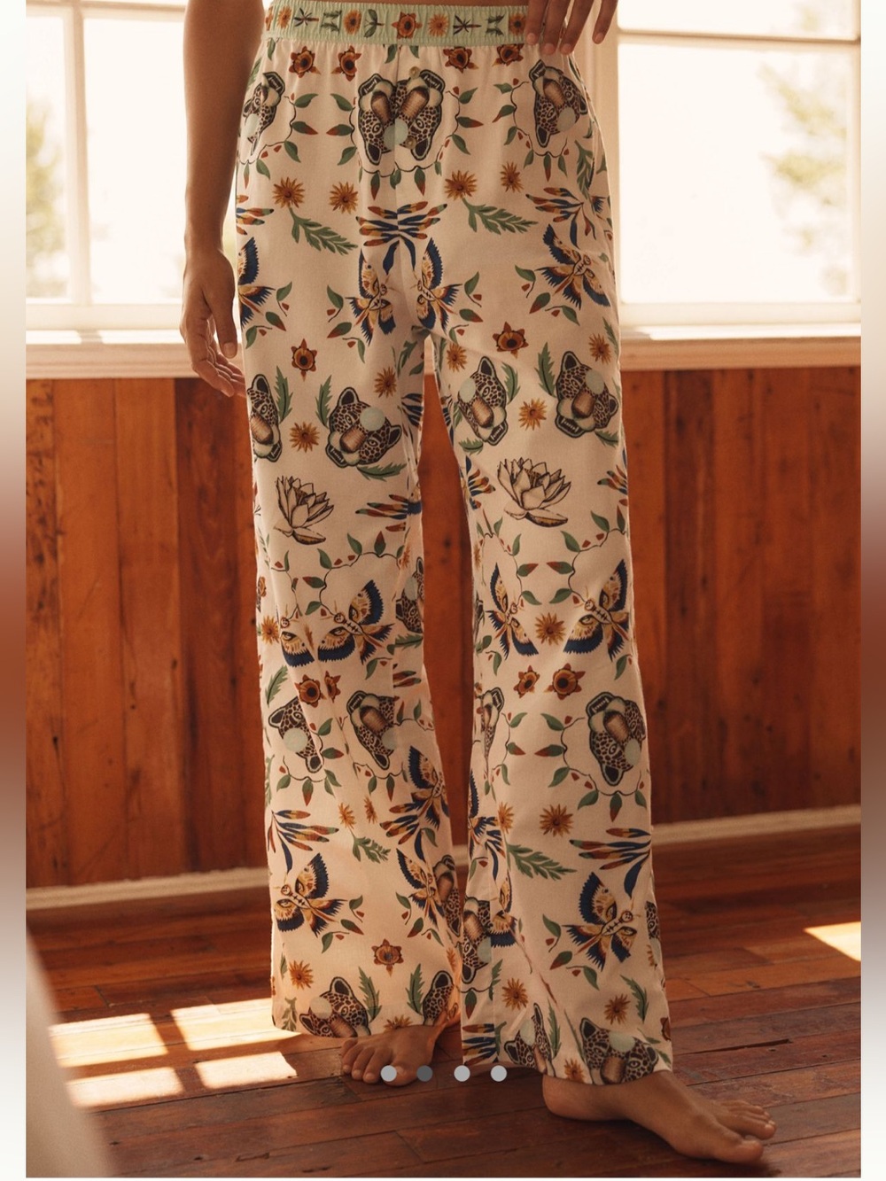NWT Anthropologie LyreBird Flannel Pajama Bottoms - Picture 2 of 7